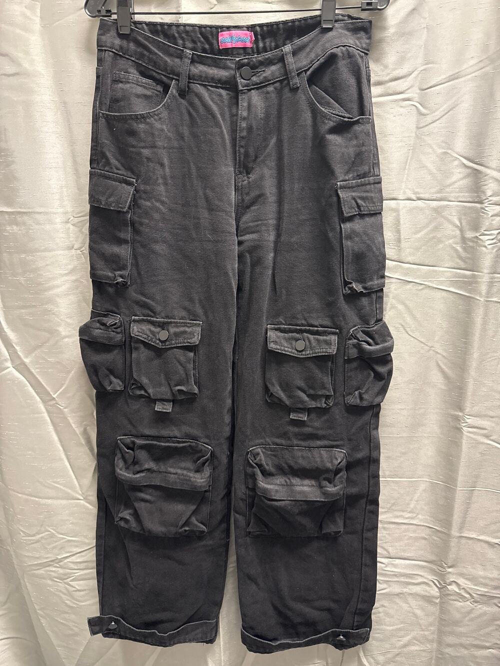 Edikted Cargo Wide Leg Jeans Size Medium